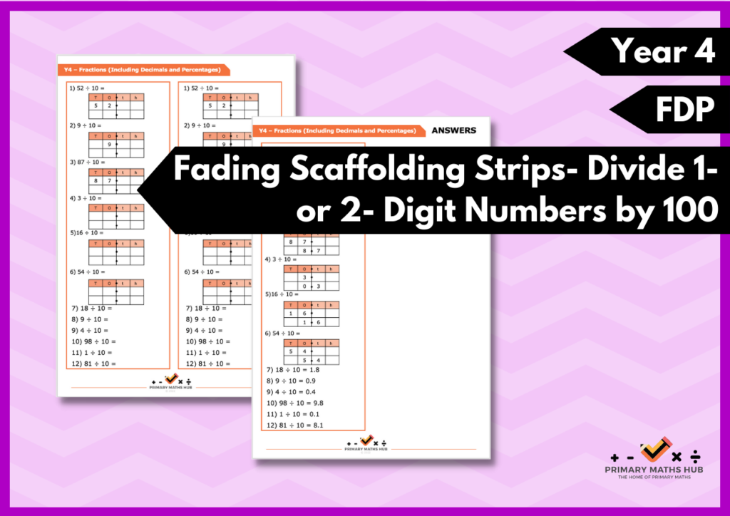 fractions and decimals problem solving year 4