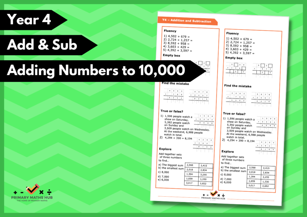 year 4 problem solving addition